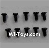 Wltoys 24438 Parts-Round-Head Machine Screw(10pcs)-M2X4-K989-14,1/24 Wltoys 24438 RC Car Spare Parts Replacement Accessories